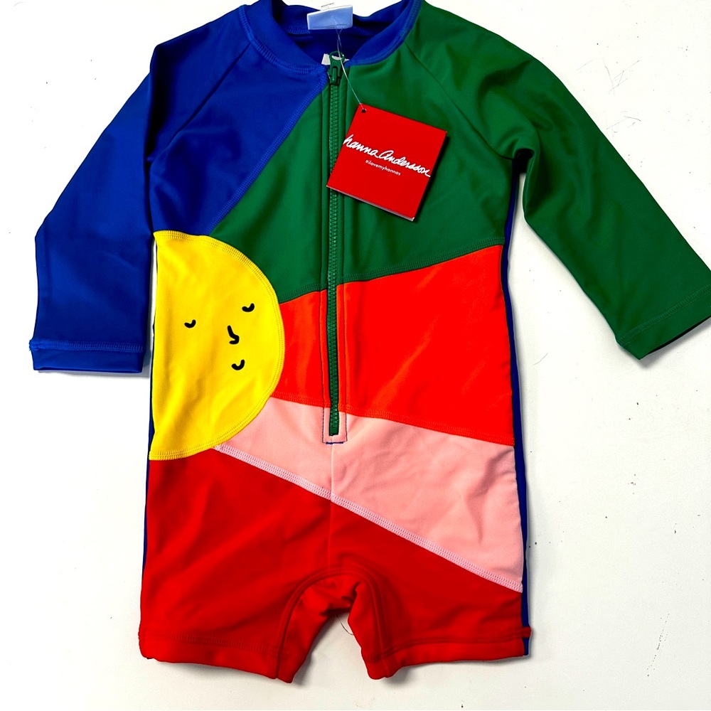 Hanna Andersson Kids Swim One Piece - Blue, Green, Red, Pink